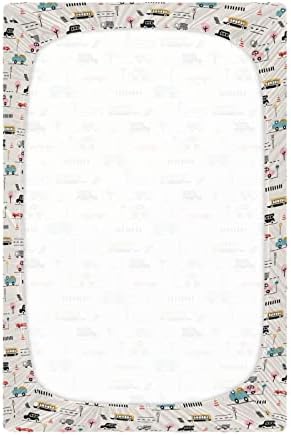 Плејард лист, симпатичен лист за креветчиња за автомобили за стандардни душеци за креветчиња и мали деца, 28x52 инчи 20425157