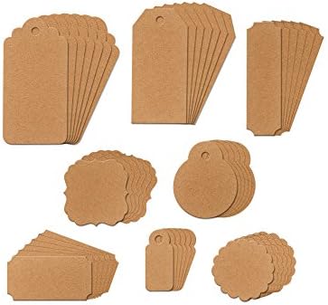 Засекогаш во времето SE628A Die-Cut Kraft Cardstock Tags Medley, 50 парчиња