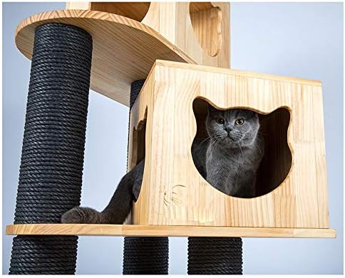 Мебел за мачки од мачка со мачка, кула Кула миленичиња писе игра со гребење на пустиња, амакома за перка за мачиња за мачиња,