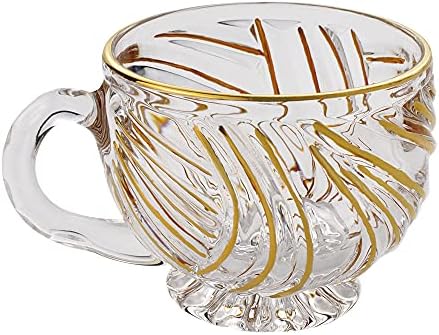 Рачно изработена златна обложена линија тродимензионални чаши светло луксуз чиста кристална чаша мала чаша чај кафе пијалоци