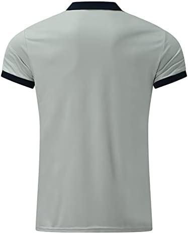 Xxbr zipper polo кошули за мажи, летен шарен графички тенок фит маица со кратки ракави, деловно работење на работното место за работа