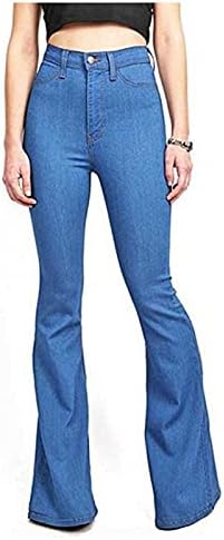Etkiaенски панталони со етики со џебови широко разгорени фармерки со нозе високи панталони женски џеб фармерки на половината женски фармерки