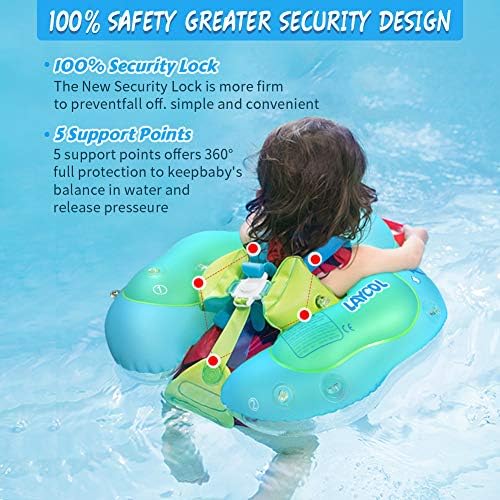LAYCOL UPF50+ Сонце Крошна Бебе Пливање Плови, 2019 Надградба На Безбедноста-Додадете Опашка Без Превртување Базен За Бебиња, Базен За
