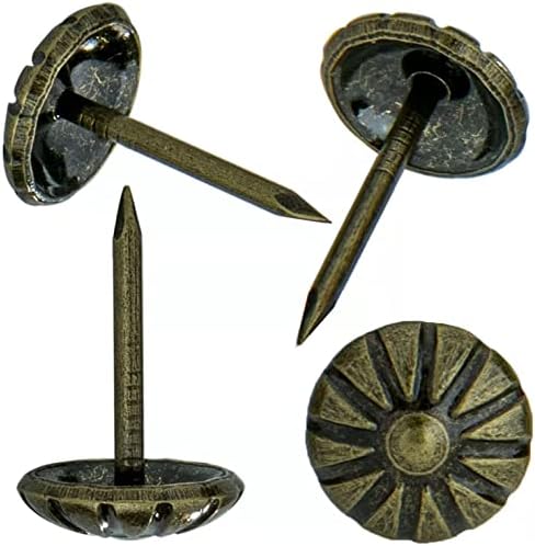 Декоративна тактика на Уникела, бронзени метални ознаки гроздобер нокти за тапацир за мебел за софа и пакет за украси на wallидови со големина