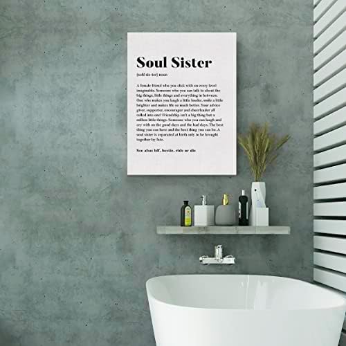 Evxid Soul Sister Definition Definition Canvas Pater сликарство wallидна уметност, душа сестра дефиниција печатена слика уметнички дела врамени подготвени за виси за декор за домашен wallид 1