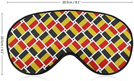 Белгиско знаме меки маски за очи со прилагодлива лента лесна удобна слепило за спиење