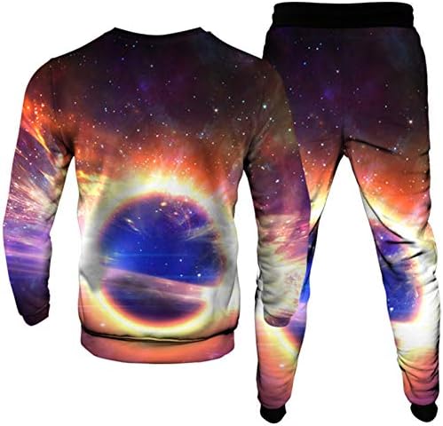 Honeystore машки универзум галаксиски печати за печатење постави панталони за пулвер и џогери панталони