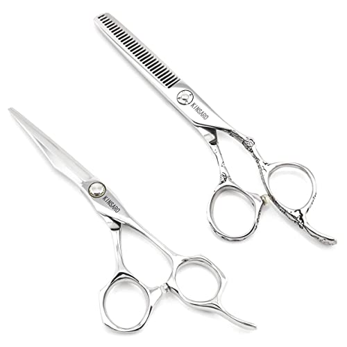 Ножици За коса Поставете 6 Инчни Професионални Берберски Ножици И Ножици ЗА Разредување На Косата 440С Ножици ЗА Сечење Коса Ножици