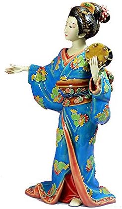 Јапонска фигура Кимоно Гејша порцелана - Ексклузивна колекција со рачно изработена мајстор