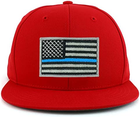 Армиски Екипаж Тенка Сина Линија Американско Знаме Лепенка За Млади Големина На Рамна Сметка Бејзбол Капа
