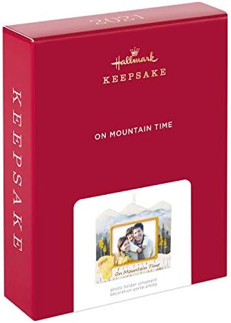 Hallmark Keepsake Божиќниот украс 2021 година, на планинска временска рамка за фотографии, порцелан