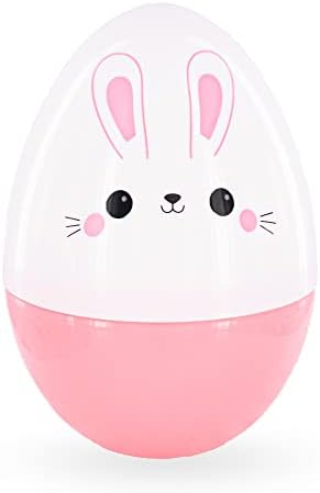 Џиновска Џамбо Големина Зајаче Бело И Розово Пластично Велигденско Јајце 10 Инчи