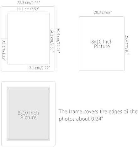 Монолични хартиени фото рамки 8x10 инчи црно 10 пакувања - одговара на 8 x10 слики