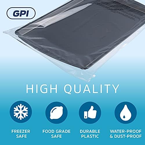 GPI - пакет од 500 12 x 18 чисти поли -вреќи за заптивка, 1,5 мил. Совршен за испорака на материјали со ФБА