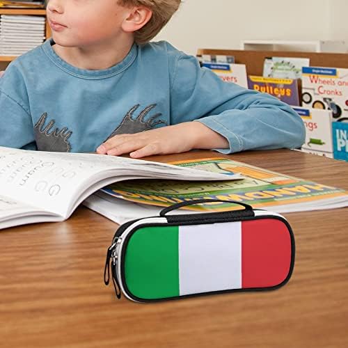 Италијанско знаме PU кожено пенкало за молив Организатор Преносна шминка за носење чанти за складирање на куќишта