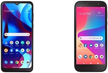 Едноставен мобилен Motorola Moto G Pure, 32 GB, Blue - припејд паметен телефон и тракфон Blu View 2 4G LTE, 32 GB, вклучена SIM картичка,