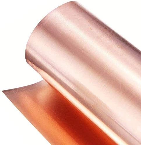 Месинг лист Хуилун 99,9% чист бакар Cu метален лим фолија плоча T2 висока чистота метална фолија ролна, 20x1000mm, дебелина од 0,4мм месинг