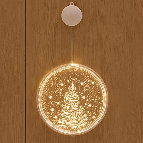 Витраж висини за премолчување на прозорецот Божиќ 3Д виси светла за декорација на диск светла предводени светла просторија дома украс