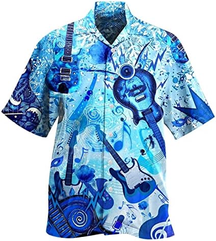 2023 година Нова машка пролет/лето модна обична спортска забава плажа лабава принтриска кошула со кратки ракави за вино
