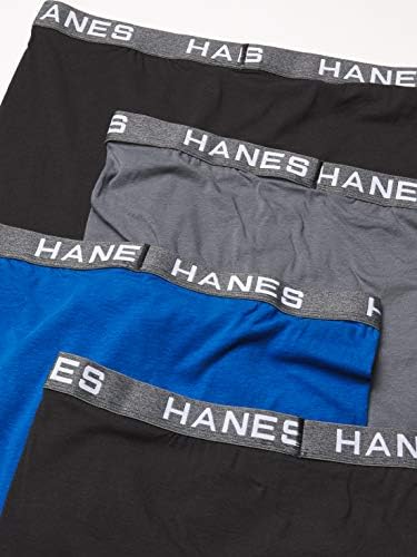 Hanes Ultimate Men's Comfort Flex Flex Fit Ultra Soft Cotton Modal Bliber Boxer Browt 4-пакет