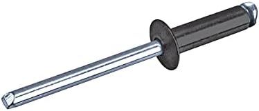 Goebel® - 1000 парчиња - слепи навртки алуминиум/челик 3,0 x 7,0 mm со рамна глава ISO15977 9005 црна - рамна глава занишана - поп -ритам - стандард за виножито