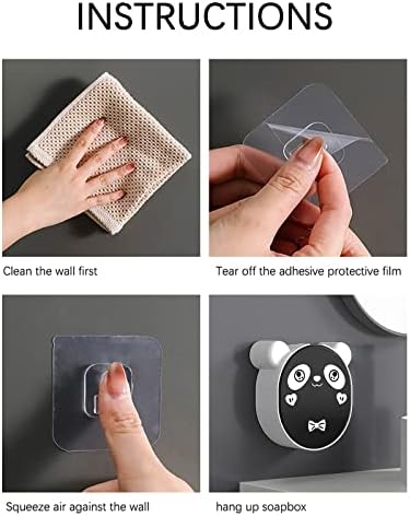 Симпатична панда сапун кутија мултифункционална флип -сапунска кутија за сапун без удирање кутија за складирање на бања за домаќинство