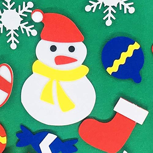 Деца DIY се чувствуваше новогодишна елка со 30 парчиња поставени wallидови што висат одвојливи украси Божиќни подароци Деца пријателски Божиќни украси за дома