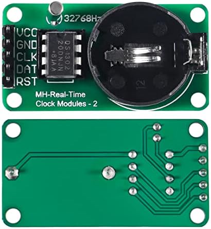 ACEIRMC 6PCS DS1302 Модул за часовникот во реално време Висок прецизен развој Зелена за Ардуино АВР рака