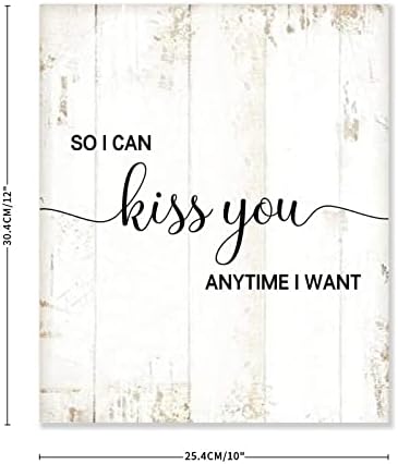 Дрвен печатен знак за да можам да те бакнам во секое време, сакам гроздобер дрво жито wallид, охрабрување подароци за домашни алишта за