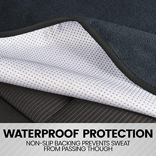 BDK Ultrafit Waterpoof Car Seat Cover Cover, Задна клупа со црна боја - Заштитник на седиштето на пот, идеален за теретана за пливање