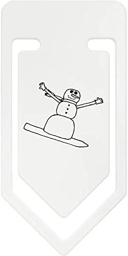 Азиеда 141мм „Сноубординг снежен човек“ гигантски пластичен клип за хартија