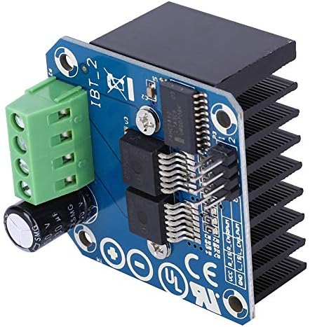 Модул за моторни погони со висока моќност за паметни автомобили BTS7960 43A Електрични компоненти, двојно коло BTS7960 H-Bridge Driver со стабилни перформанси