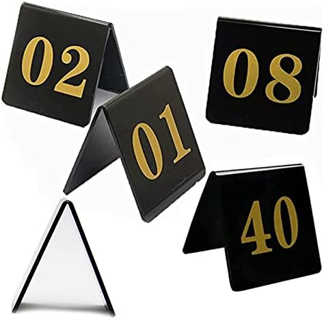 Број на табела во стил на шатор се залага за ресторани и кафулиња, картичка за броеви на акрилна маса, картички за табели со двојни златни
