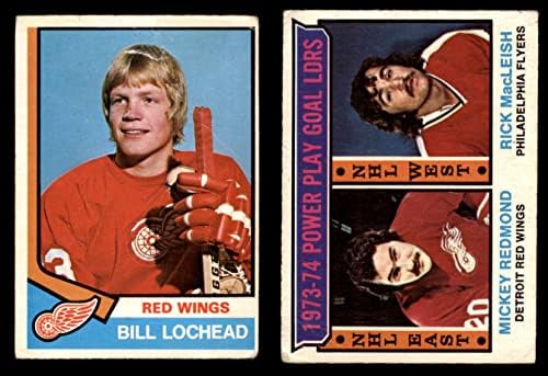 1974-75 O-Pee-Chee Detroit Red Wings во близина на екипата сет Детроит црвени крилја GD+ црвени крилја