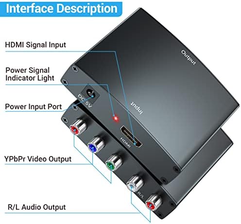 Easycel HDMI во компонентата конвертор, 1080p HDMI до YPBPR, HDMI во RGB конвертор, HDMI во компонента надвор од конверторот