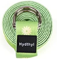 Хидтил јога лента со прилагодлива тока D-Ring, 6/8/10 стапки, издржлив мек материјал за вежбање со преносна торба за носење за јога, физикална