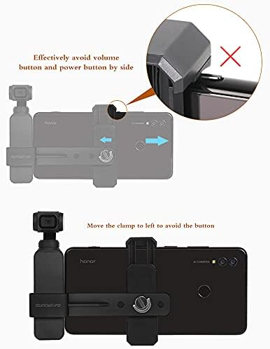 Држач за клип за комплет за држачи+статив+селфи стап Gimbal камера 60-90мм широк мобилен телефон за DJI за OSMO џеб и 2 резервен дел