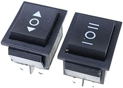 Anifm Black Rocker Switch Switch Ento-On-On 3 Позиција 3/6 иглички со светлина 16A 250VAC/ 20A 125VAC KCD1 10A 125VA/ 6A 250V 1PCS