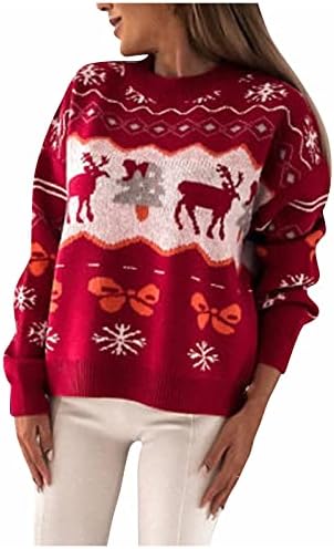 Зимски фустани за џемпери за женски џемпери за џемпер од долги ракави со долги ракави со долг врат