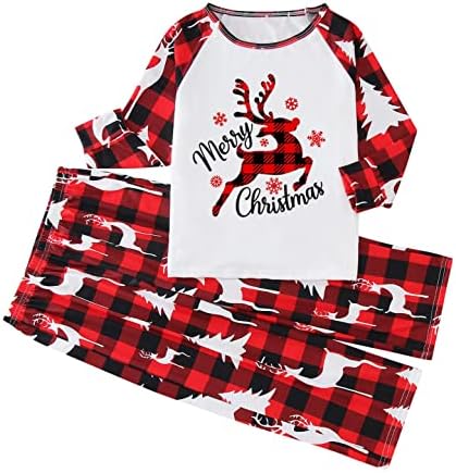 Семејни сетови за Божиќни пижами, Божиќни пижами за спиење за спиење, кои одговараат на семејна облека, пижами поставени за семејни