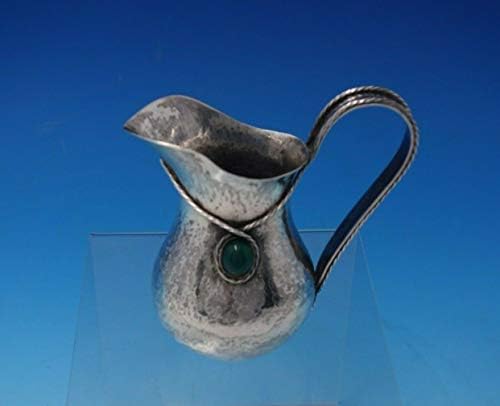 Португалски сребрен крем за сребро и подножјето на зелениот камен јаже граница 4988