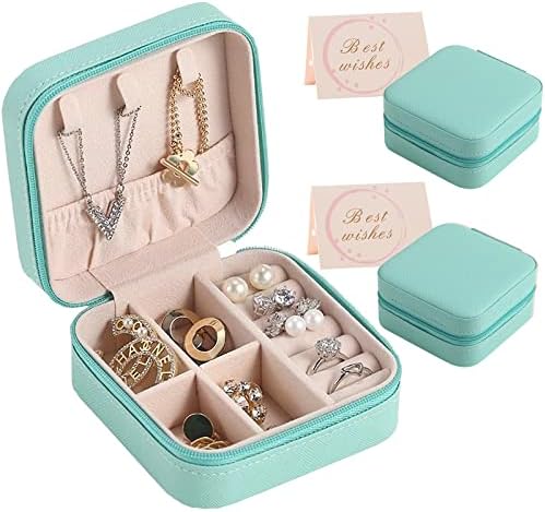 Cipidi 2 пакувања патувања за накит за накит за подароци за накит, кутија за накит, мали кутии за складирање, прстени ѓердани кутии
