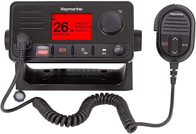 Raymarine E70517, Ray73 Морски VHF Радио Со Hailer И GPS, Црна, Мали