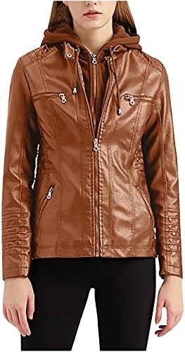 Женски тенок патент на моторцикл кожен штанд јака поштенски моторцикл костум со палто јакна врвови за надворешна облека поставен тенок палто