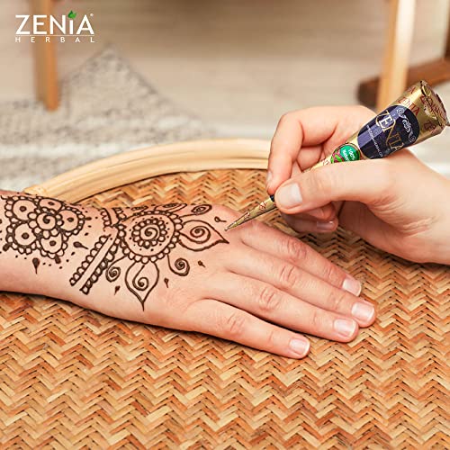 Зенија Природна Привремена Тетоважа Паста Конус | 1 Конус 25 грама | Индиско Тело Уметност Сликарство Цртање Тетоважи Пеги