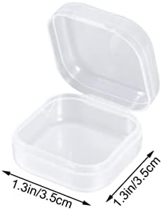 КЛИСПИД Транспарентна Пластична Кутија 192 парчиња Пластични Контејнери Монистра Дисплеј Капаци За Складирање На Шарки Со Шарки