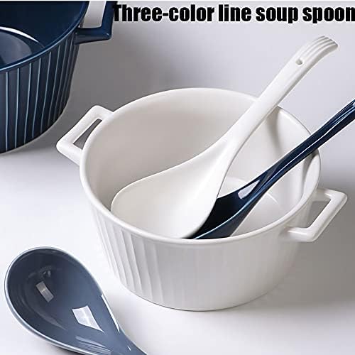 Долга рачка лажица керамичка супа лажица голема керамичка супа лажица домаќинство керамичка супа лажица бела супа лажица креативна порцеланска супа лажица пет бо