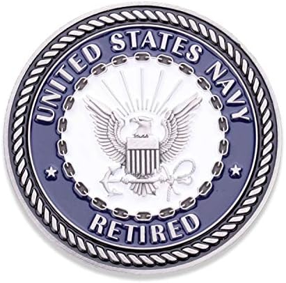 Монети За Ништо, Ад Морнарица Пензиониран Предизвик Монета-УСН Пензиониран Воен Предизвик Монета-Официјално Лиценциран-Дизајниран Од Воени
