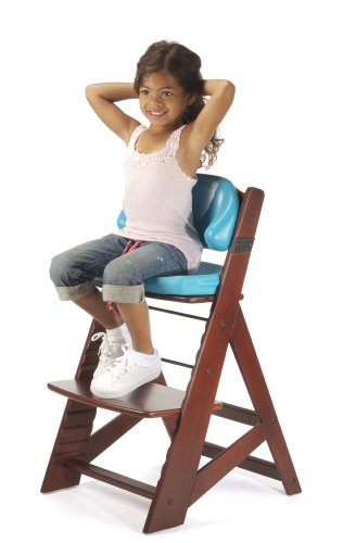 Кикаро Висина Десно Детско Столче Со Удобни Перници, Махагони/Аква