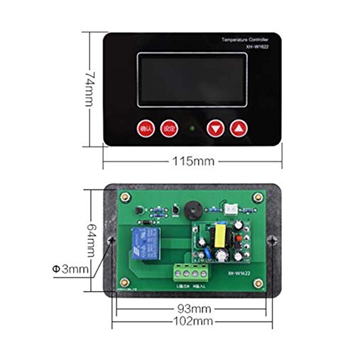 Дигитален термометар за дигитален термометар за LCD дисплеј 12V 24V дигитален контролер за програмабилна LCD термостат за аквариум ПЕТ кутија